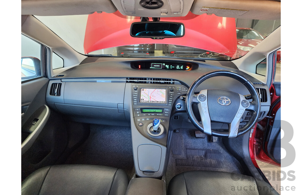 3/2010 Toyota Prius I-Tech Hybrid ZVW30R 5d Hatchback Red 1.8L