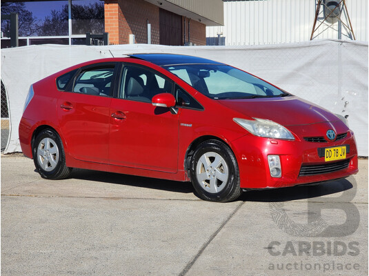 3/2010 Toyota Prius I-Tech Hybrid ZVW30R 5d Hatchback Red 1.8L