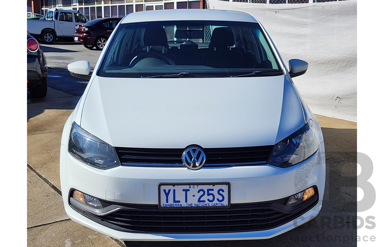 3/2017 Volkswagen Polo 66 TSI Trendline 6R MY17 5d Hatchback White 1.2L