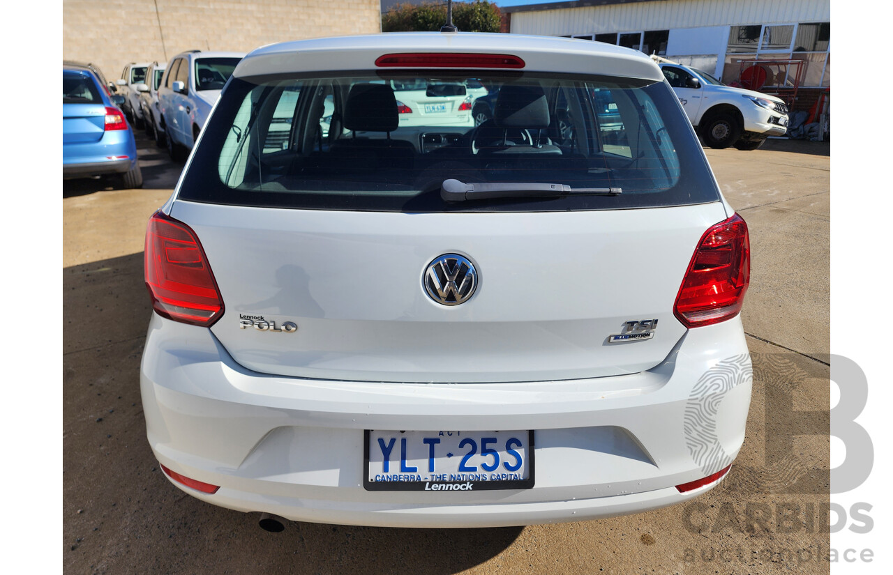 3/2017 Volkswagen Polo 66 TSI Trendline 6R MY17 5d Hatchback White 1.2L