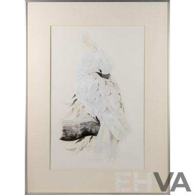 Ken McCarthy, (20th Century, Australian, 1930-2009), Yellow-Crested Cockatoo, Wonderful Original Watercolour, 78 x 58 cm (frame)
