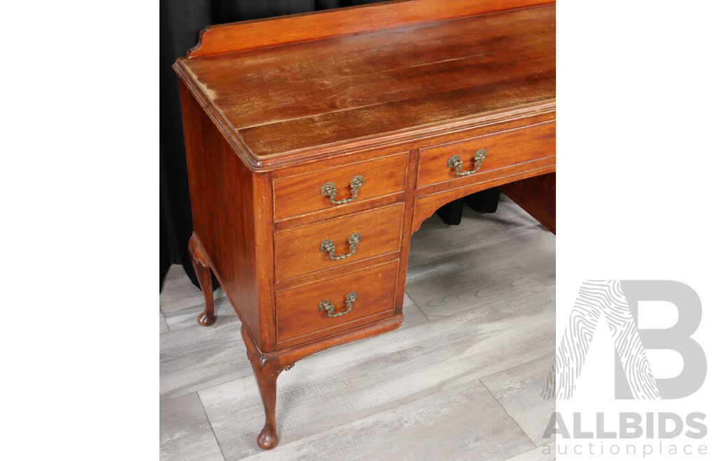 Vintage Seven Drawer Writing Desk