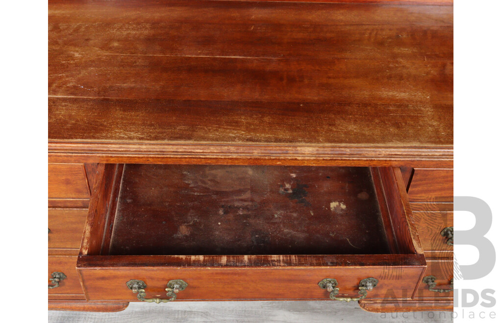 Vintage Seven Drawer Writing Desk