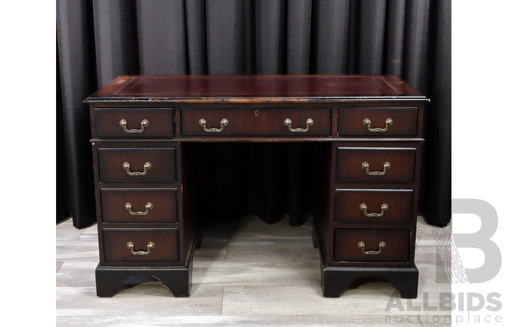 Reproduction Twin Pedestal Desk