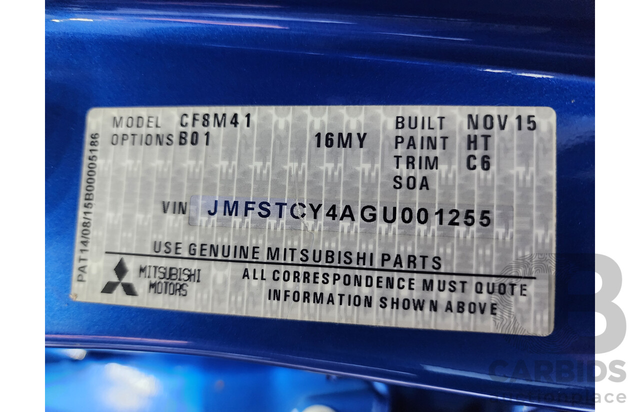 12/2015 Mitsubishi Lancer ES Sport CJ MY15 4d Sedan Blue 2.0L