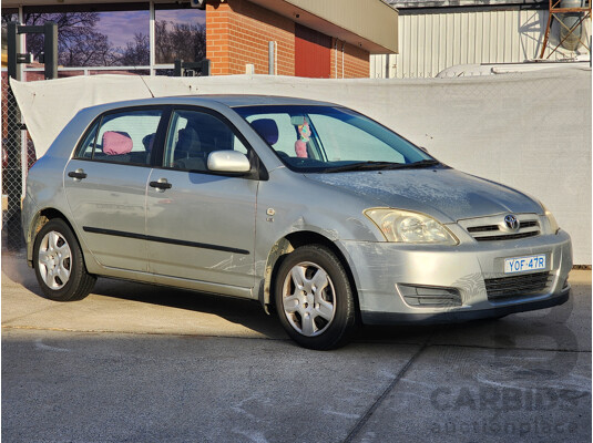 5/2004 Toyota Corolla Ascent SECA ZZE122R 5d Hatchback Grey/Silver 1.8L
