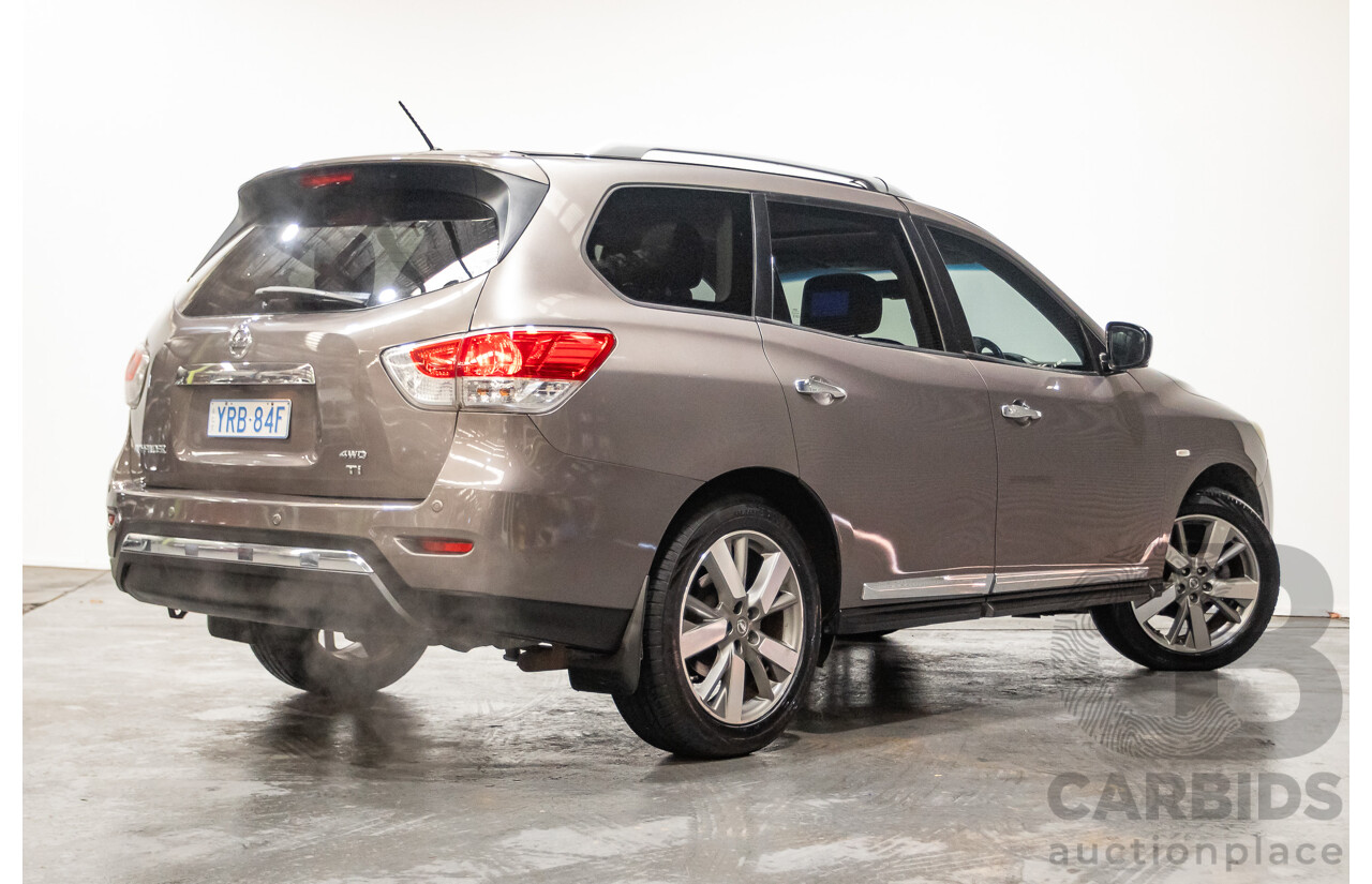 12/2014 Nissan Pathfinder Ti (4x4) R52 4d Wagon Brown 3.5L