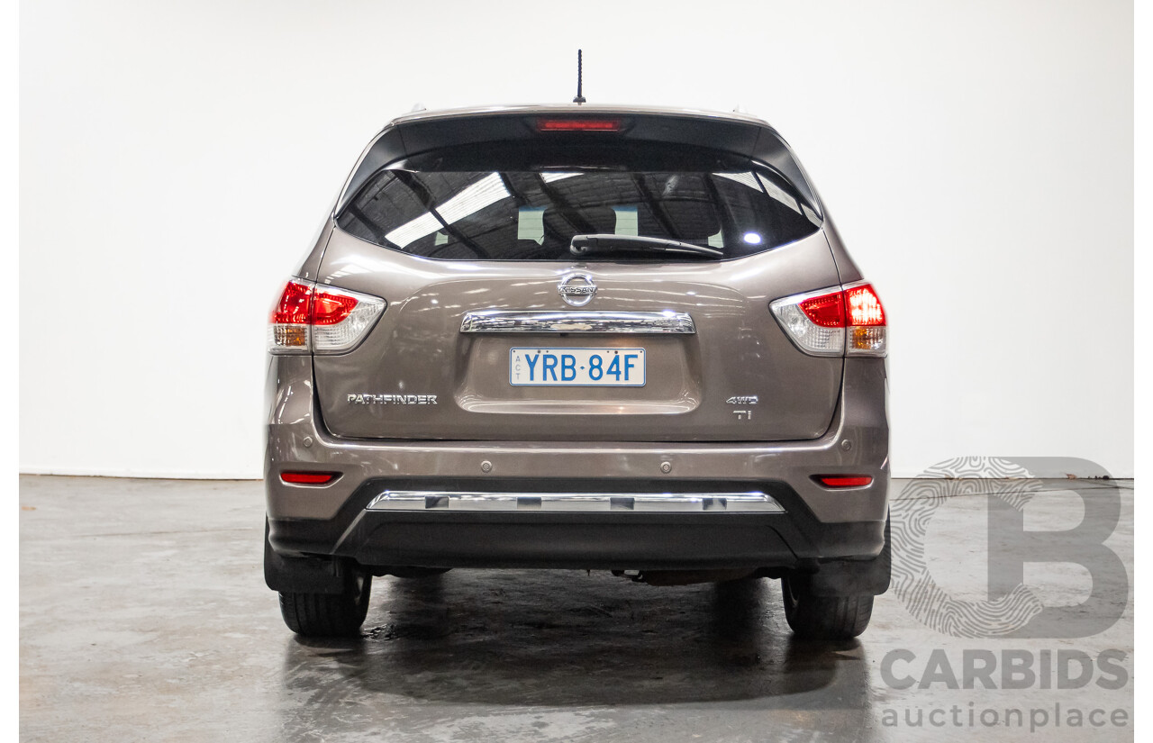 12/2014 Nissan Pathfinder Ti (4x4) R52 4d Wagon Brown 3.5L