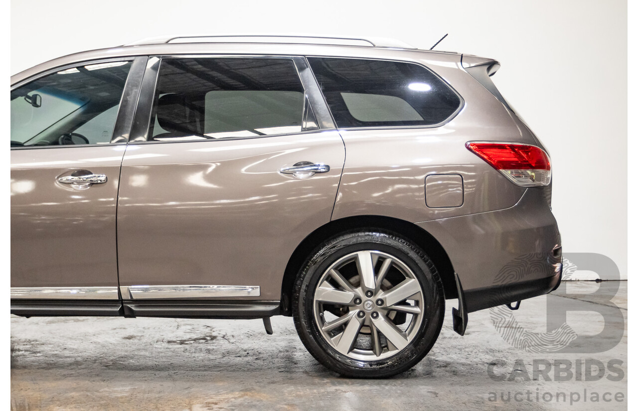 12/2014 Nissan Pathfinder Ti (4x4) R52 4d Wagon Brown 3.5L