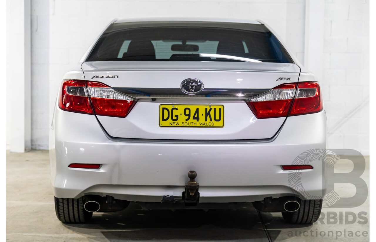 6/2014 Toyota Aurion AT-X GSV50R 4d Sedan Silver Pearl V6 3.5L