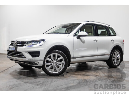 4/2015 Volkswagen Touareg V6 TDI (AWD) 7P MY15 4d Wagon Pure White Tubro Diesel 3.0L