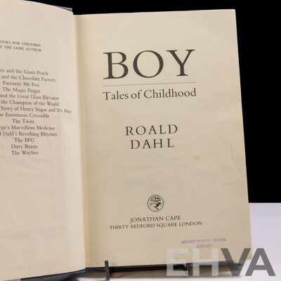 First Edition, Roald Dahl, Boy, Jonathon Cape, 1984, Hardcover with Dust Jacket