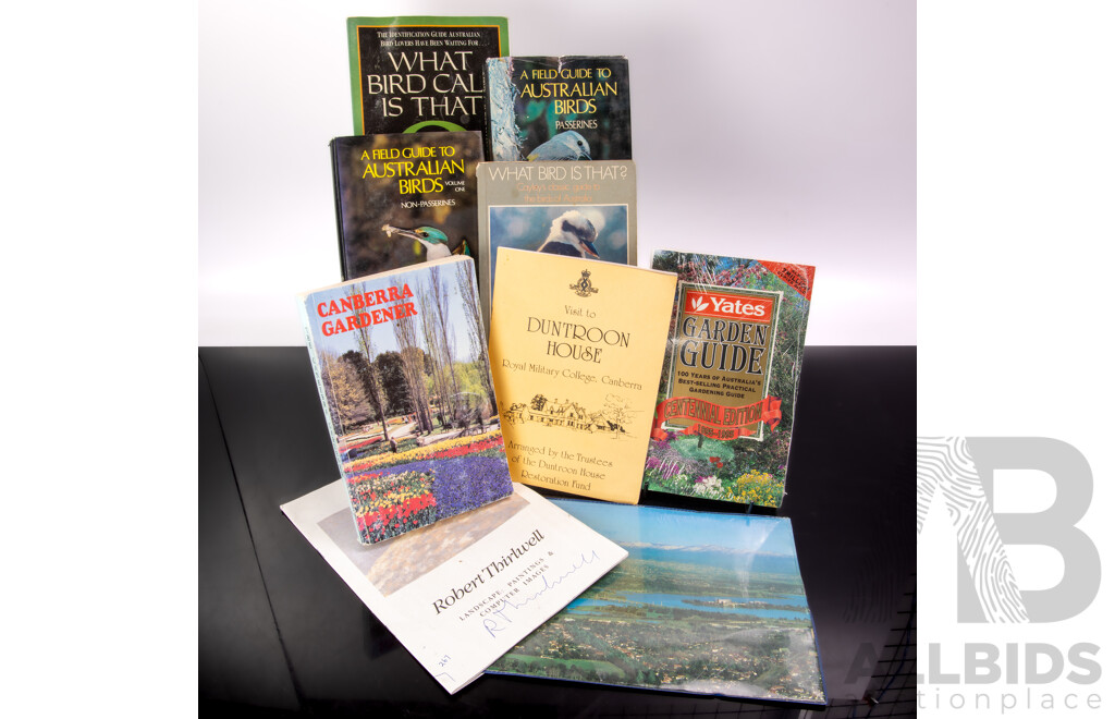 Collection Books Relating to Australian Birds, Signed Robert Thirlwell Program and More