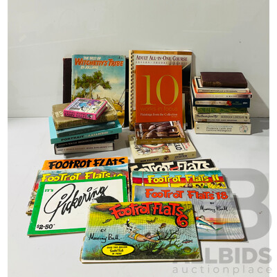 Large Collection Vintage and Other Books Including Poetry, Footrot Flats, Australian Interest and More