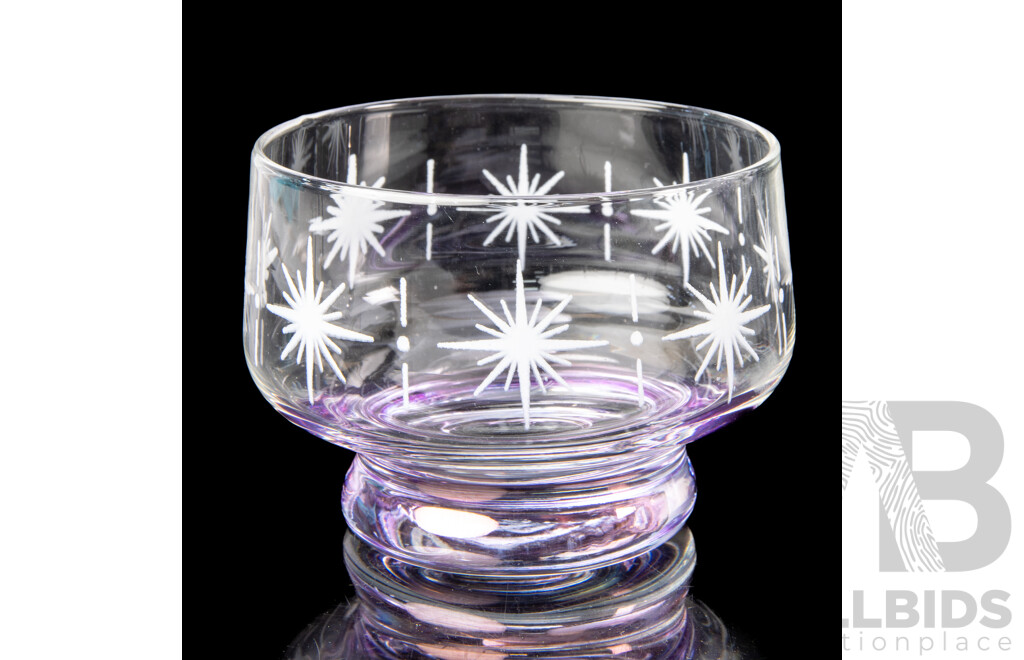 Collection Mid Century Stemware Including Set Four Tumblers, Set Six Coupes and More