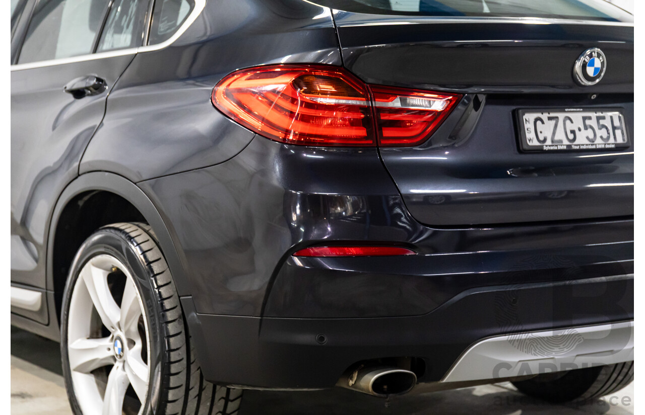 6/2015 BMW X4 XDrive 20d (AWD) F26 MY15 5d Coupe Sophisto Grey Metallic Turbo Diesel 2.0L