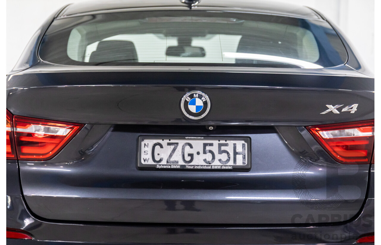 6/2015 BMW X4 XDrive 20d (AWD) F26 MY15 5d Coupe Sophisto Grey Metallic Turbo Diesel 2.0L