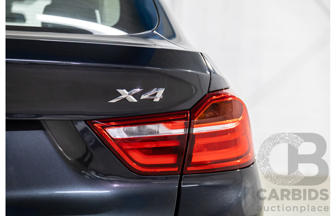6/2015 BMW X4 XDrive 20d (AWD) F26 MY15 5d Coupe Sophisto Grey Metallic Turbo Diesel 2.0L