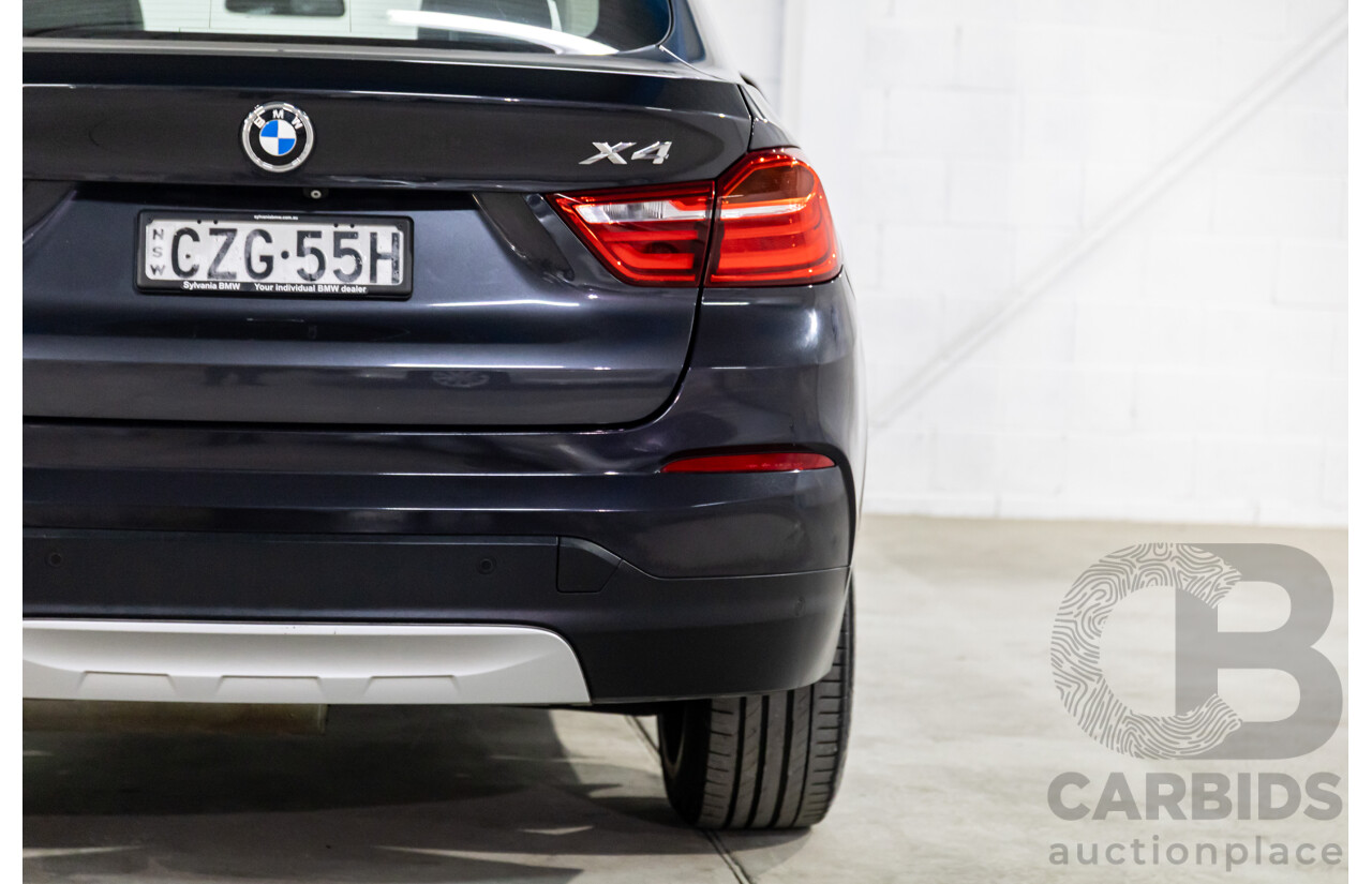 6/2015 BMW X4 XDrive 20d (AWD) F26 MY15 5d Coupe Sophisto Grey Metallic Turbo Diesel 2.0L