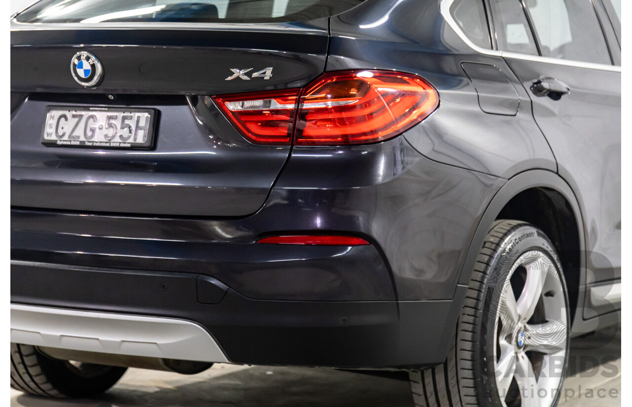 6/2015 BMW X4 XDrive 20d (AWD) F26 MY15 5d Coupe Sophisto Grey Metallic Turbo Diesel 2.0L