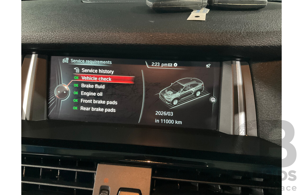 6/2015 BMW X4 XDrive 20d (AWD) F26 MY15 5d Coupe Sophisto Grey Metallic Turbo Diesel 2.0L
