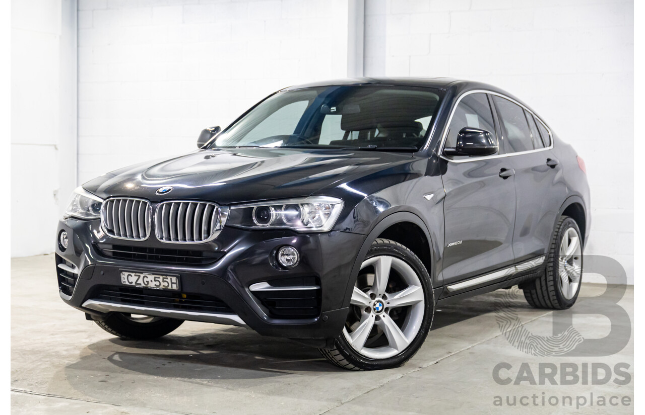 6/2015 BMW X4 XDrive 20d (AWD) F26 MY15 5d Coupe Sophisto Grey Metallic Turbo Diesel 2.0L
