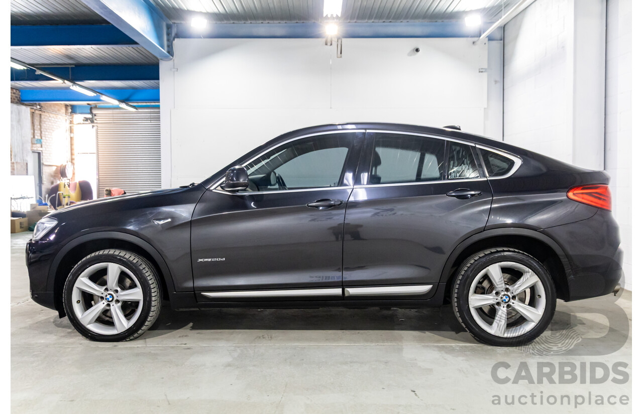 6/2015 BMW X4 XDrive 20d (AWD) F26 MY15 5d Coupe Sophisto Grey Metallic Turbo Diesel 2.0L