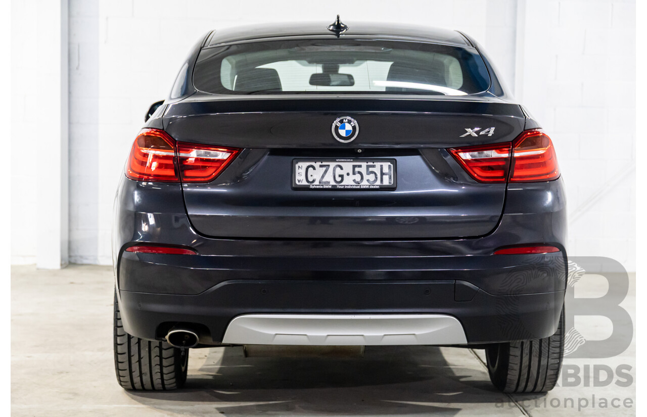 6/2015 BMW X4 XDrive 20d (AWD) F26 MY15 5d Coupe Sophisto Grey Metallic Turbo Diesel 2.0L