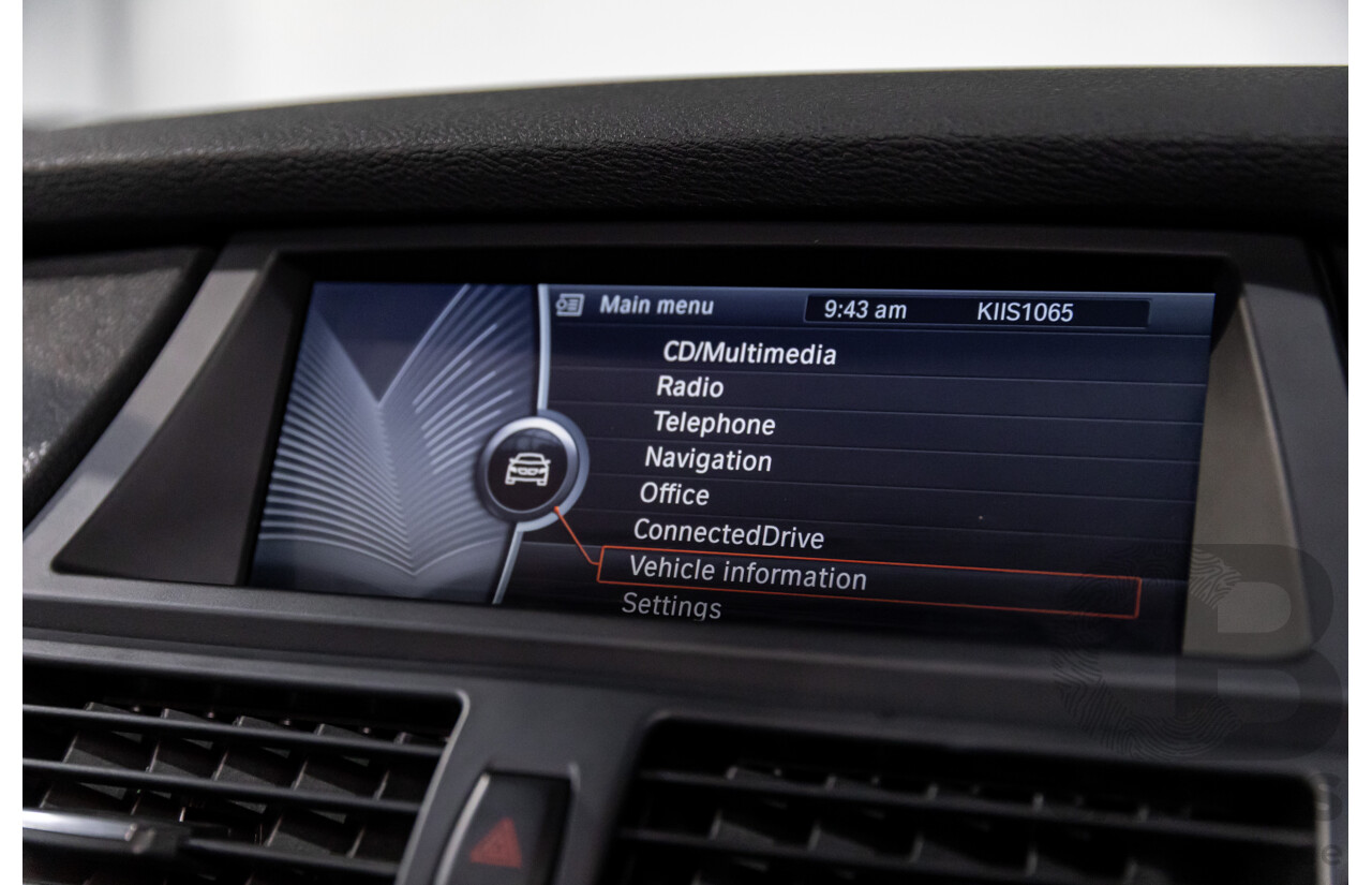 8/2013 BMW X5 Xdrive 30d E70 MY12 Upgrade 4d Wagon Black Sapphire Metallic Turbo Diesel 3.0L
