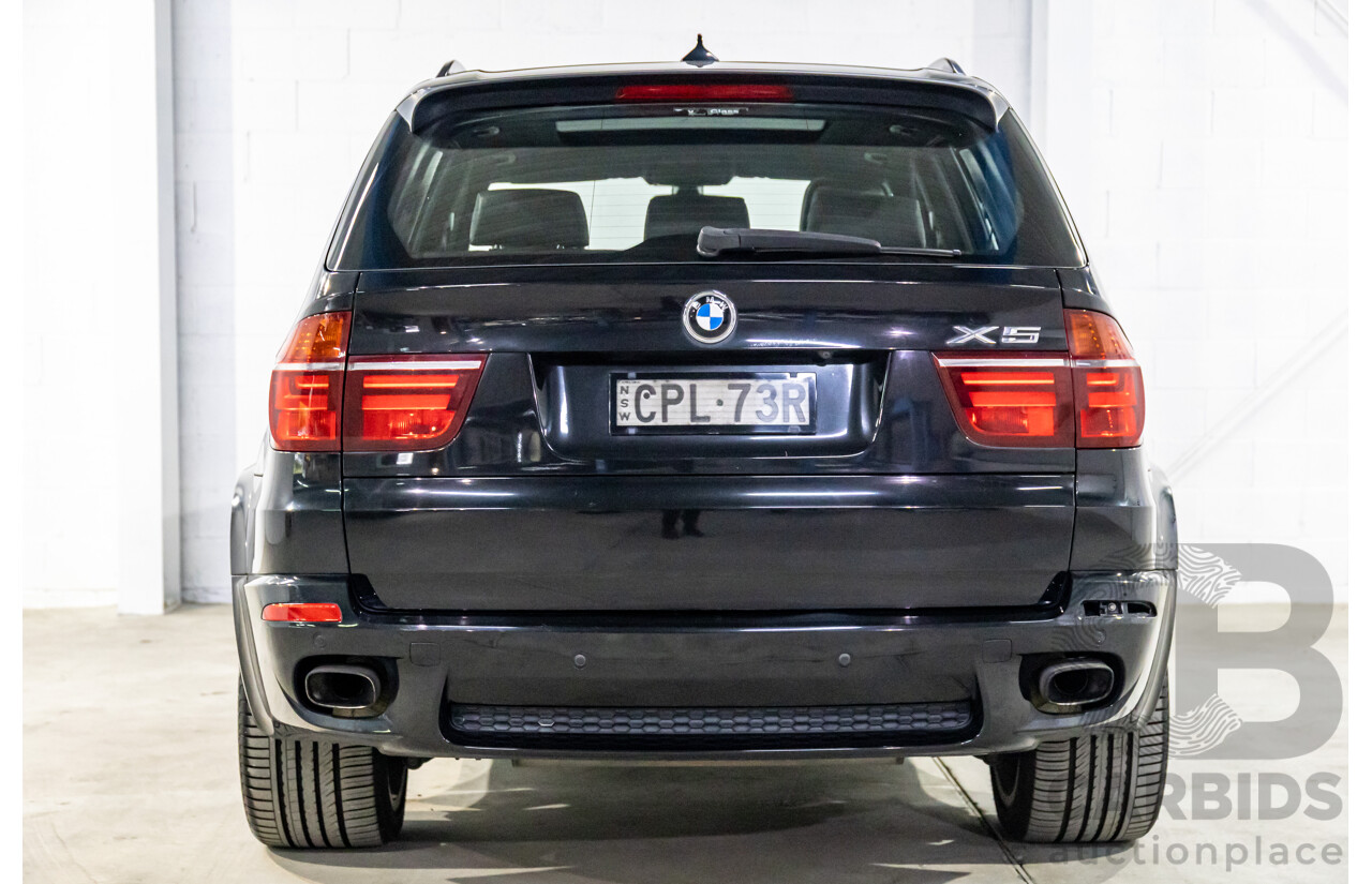 8/2013 BMW X5 Xdrive 30d E70 MY12 Upgrade 4d Wagon Black Sapphire Metallic Turbo Diesel 3.0L