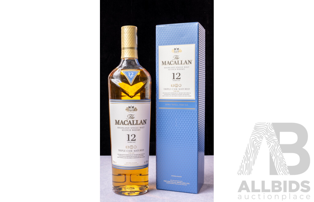 The Macallan Highland Single Malt Scotch Whisky in Presentation Box, 12 Years