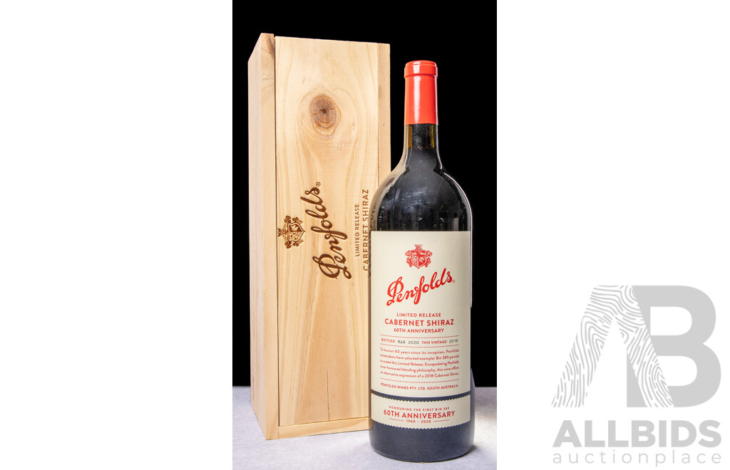 Penfolds Limited Release 60th Anniversary Cabernet Shiraz Vintage 2018 Magnum in Presentation Box