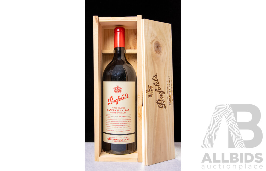 Penfolds Limited Release 60th Anniversary Cabernet Shiraz Vintage 2018 Magnum in Presentation Box
