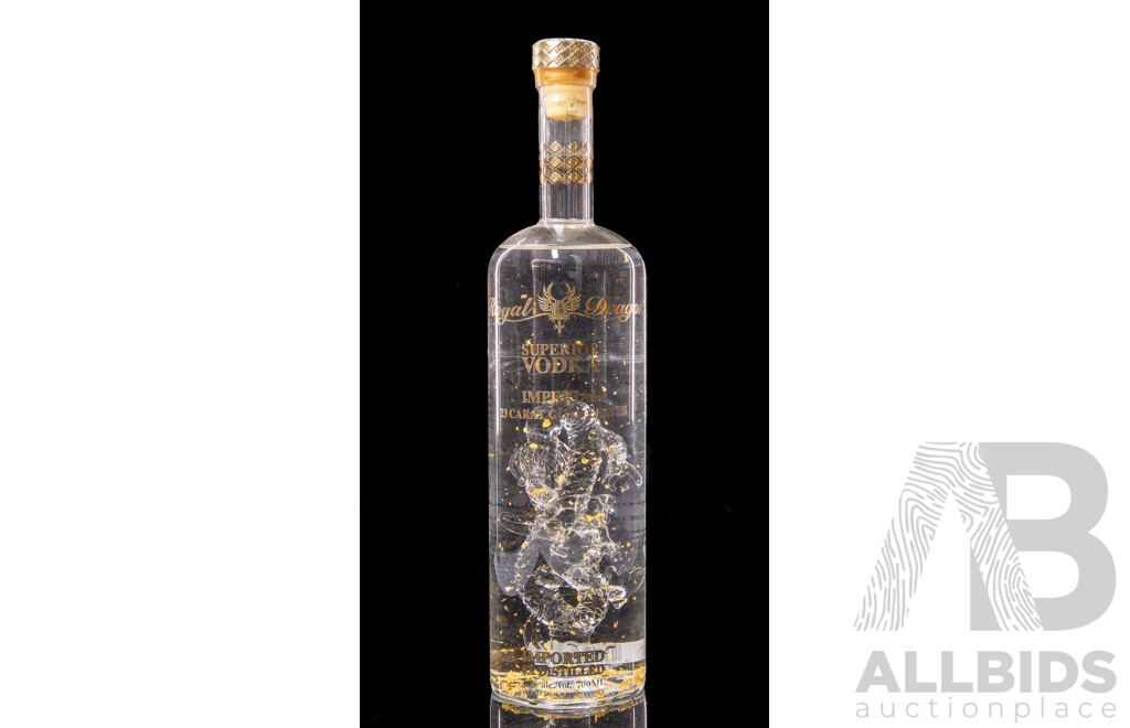 Royal Dragon Superior Vodka with 23 Carat Gold Leaves