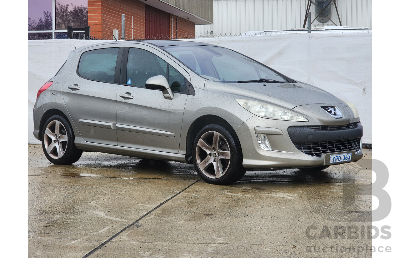 1/2010 Peugeot 308 XSE Turbo  5d Hatchback Grey 1.6L