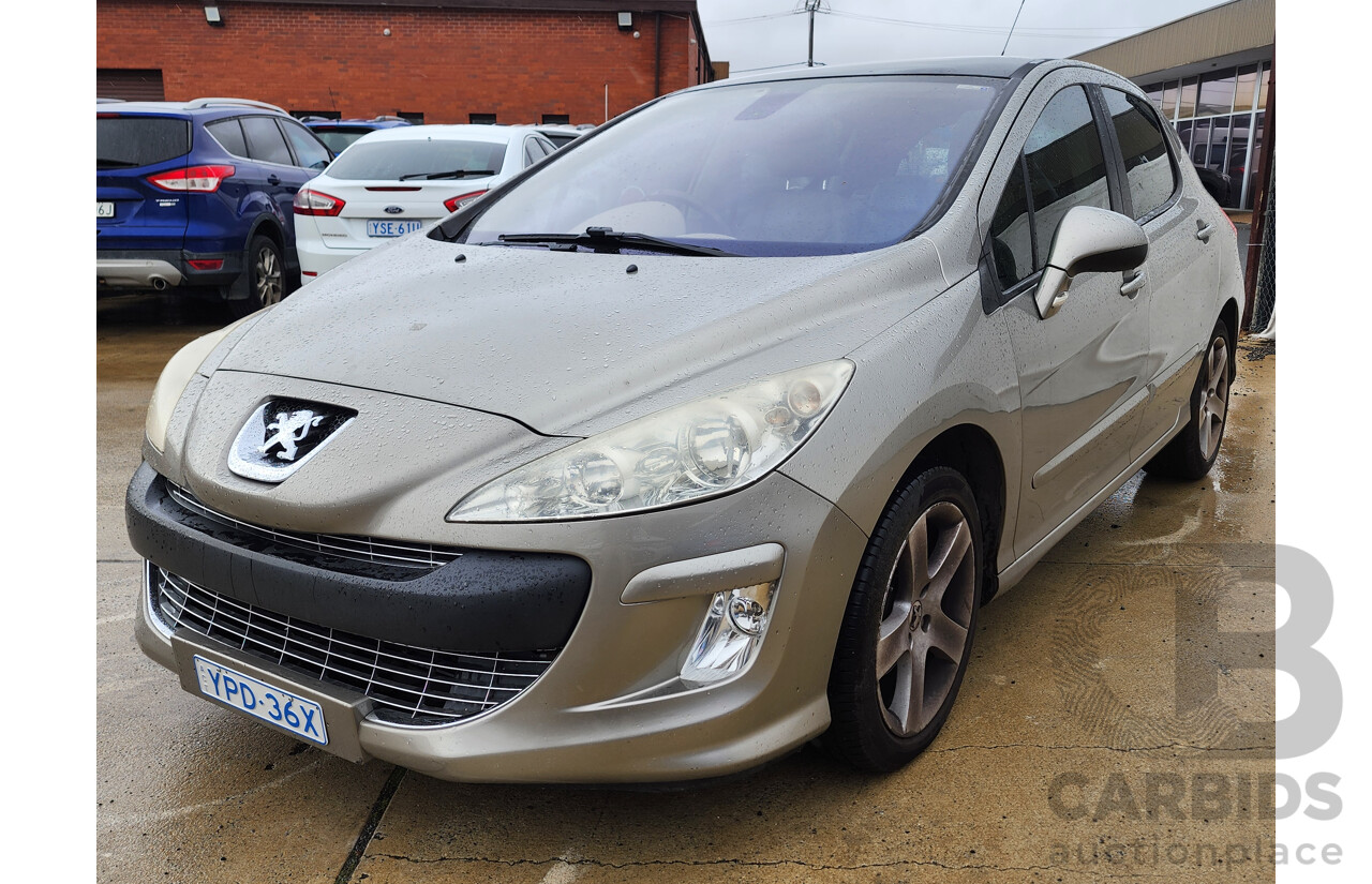 1/2010 Peugeot 308 XSE Turbo  5d Hatchback Grey 1.6L