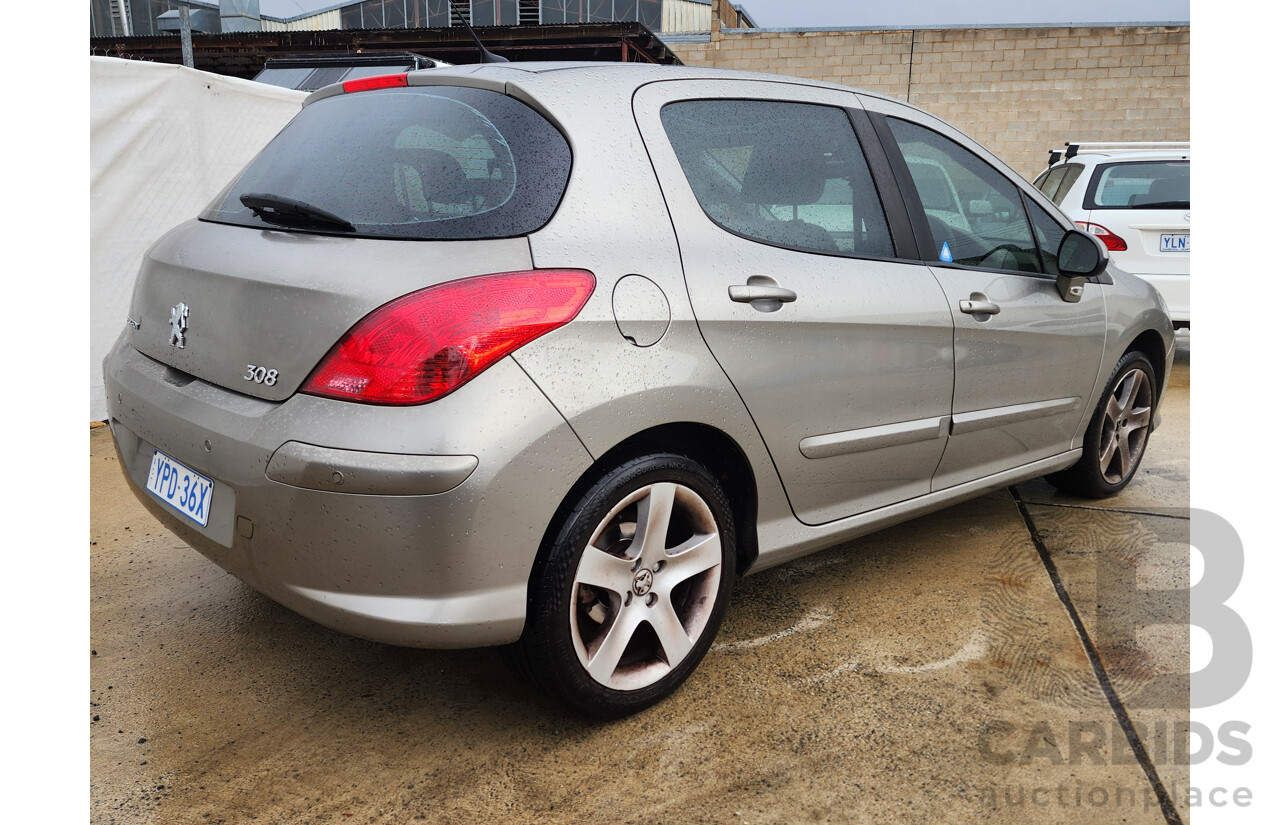 1/2010 Peugeot 308 XSE Turbo  5d Hatchback Grey 1.6L
