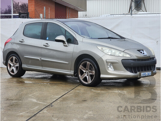 1/2010 Peugeot 308 XSE Turbo  5d Hatchback Grey 1.6L