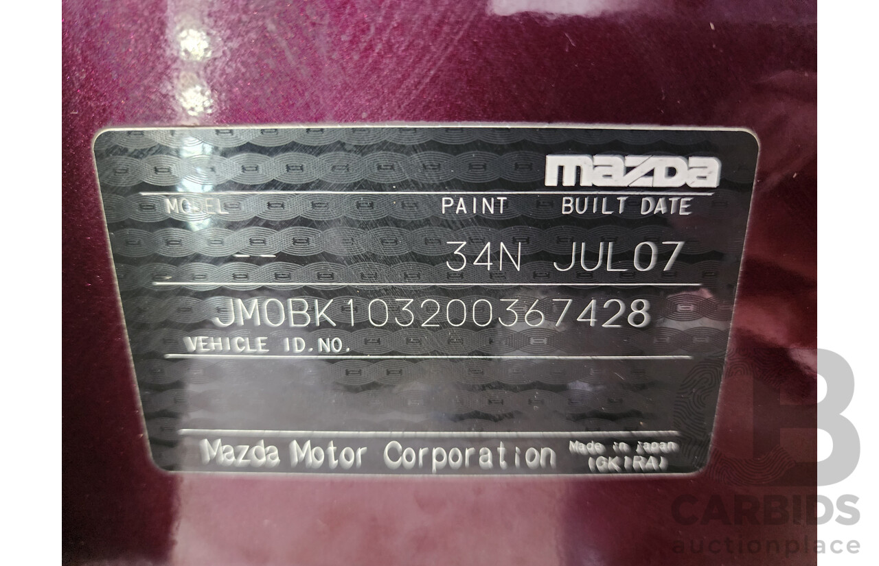 7/2007 Mazda Mazda3 SP23 BK MY06 UPGRADE 4d Sedan Purple 2.3L