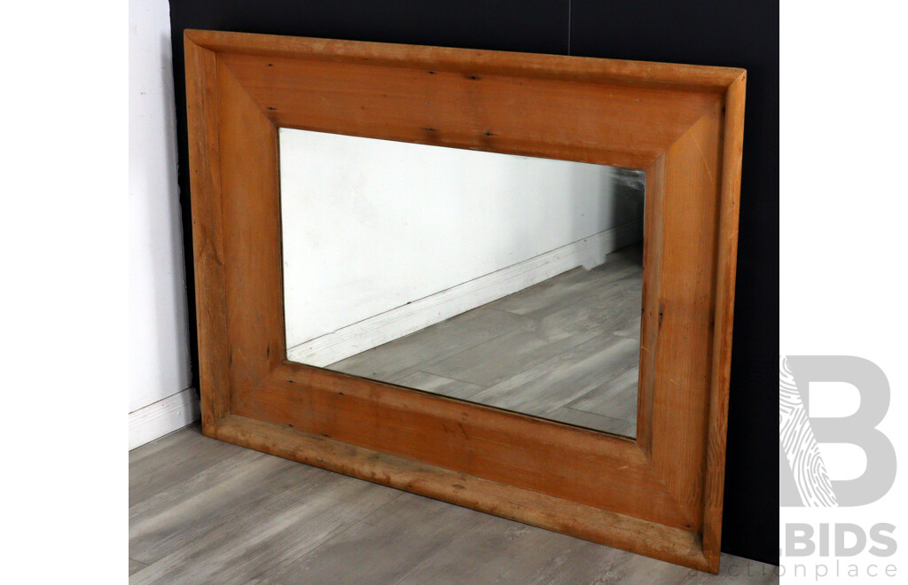 Large Rectangular Pine Mirror