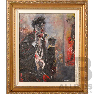 G.W. Scott, (20th Century), Before The Show, Original Oil on Board, 52 x 45 cm (frame)