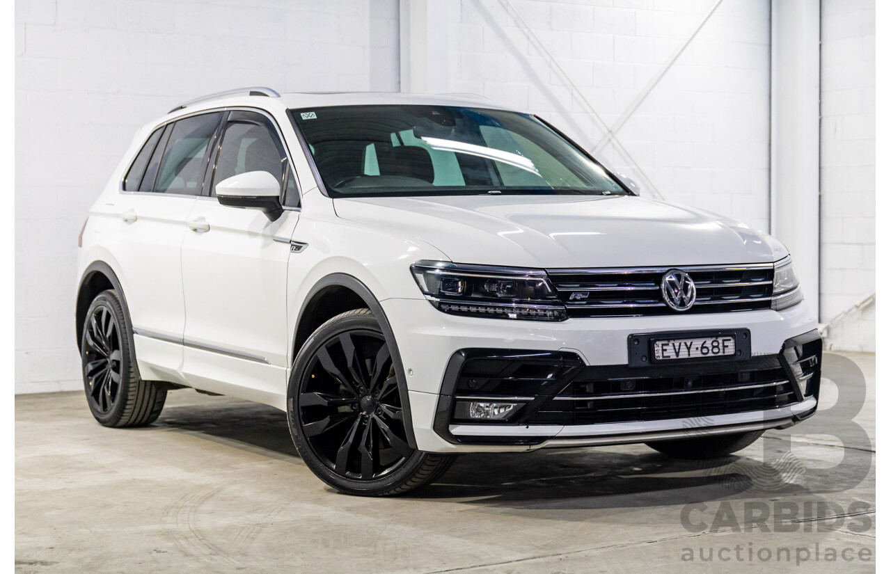 03/2019 Volkswagen Tiguan R-Line 162 TSI Highline (AWD) 5NA MY19.5 4d Wagon Pure White Turbo 2.0L
