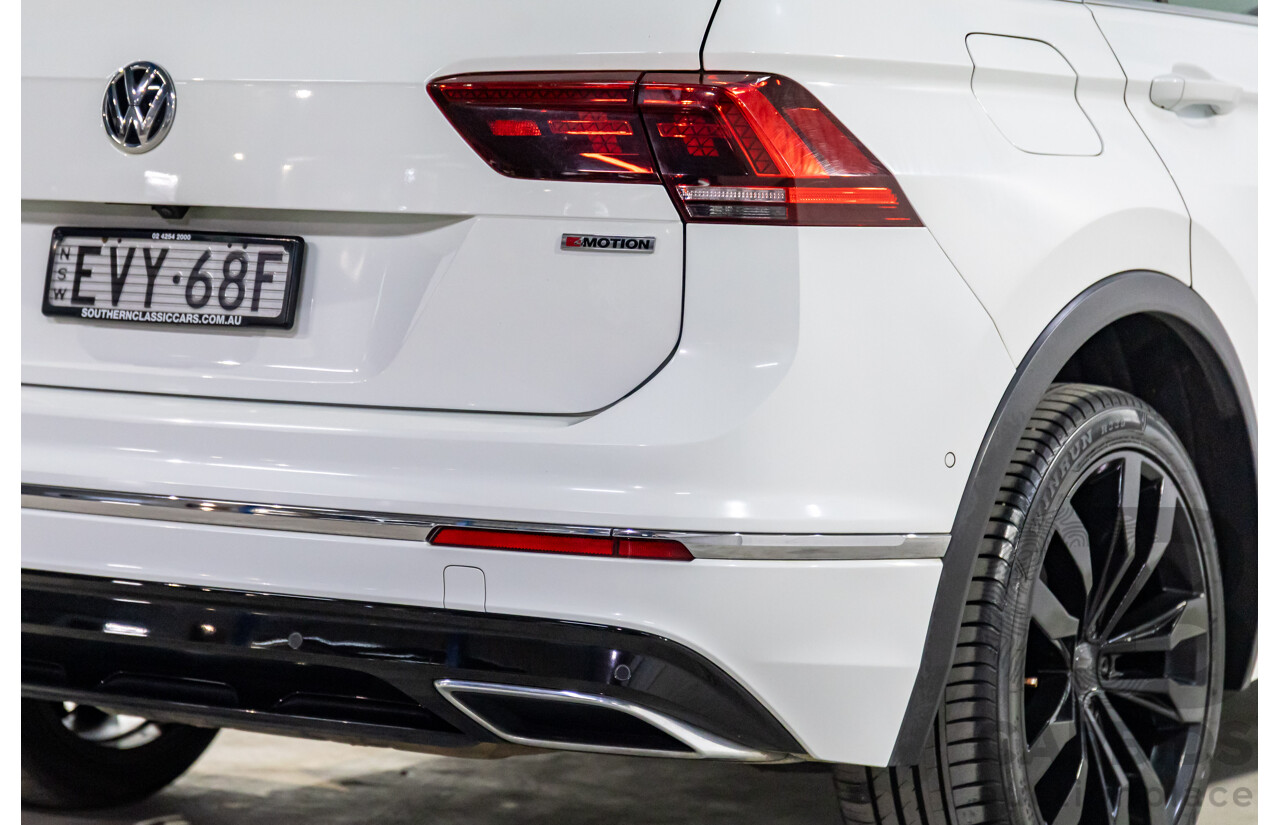 03/2019 Volkswagen Tiguan R-Line 162 TSI Highline (AWD) 5NA MY19.5 4d Wagon Pure White Turbo 2.0L