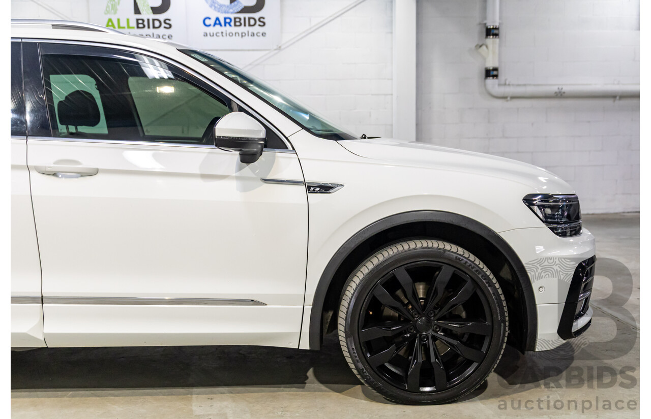 03/2019 Volkswagen Tiguan R-Line 162 TSI Highline (AWD) 5NA MY19.5 4d Wagon Pure White Turbo 2.0L