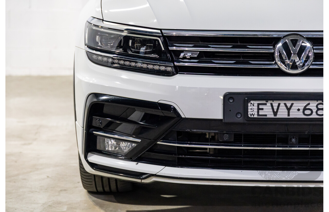 03/2019 Volkswagen Tiguan R-Line 162 TSI Highline (AWD) 5NA MY19.5 4d Wagon Pure White Turbo 2.0L