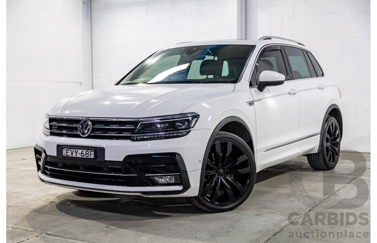 03/2019 Volkswagen Tiguan R-Line 162 TSI Highline (AWD) 5NA MY19.5 4d Wagon Pure White Turbo 2.0L