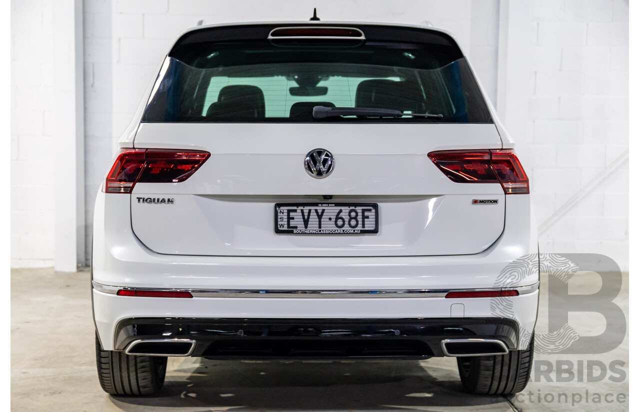 03/2019 Volkswagen Tiguan R-Line 162 TSI Highline (AWD) 5NA MY19.5 4d Wagon Pure White Turbo 2.0L