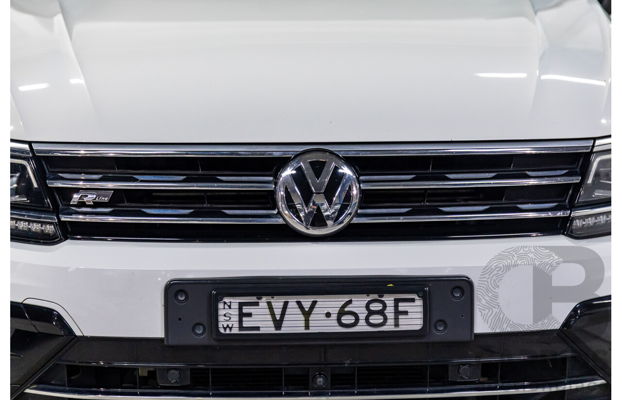 03/2019 Volkswagen Tiguan R-Line 162 TSI Highline (AWD) 5NA MY19.5 4d Wagon Pure White Turbo 2.0L