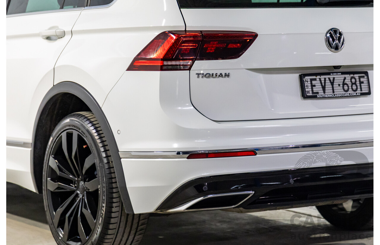 03/2019 Volkswagen Tiguan R-Line 162 TSI Highline (AWD) 5NA MY19.5 4d Wagon Pure White Turbo 2.0L