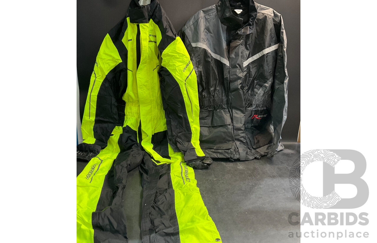 RJAYS Jacket & DRIRIDER Waterproof Rain Suit - Size XS - Lot of 2